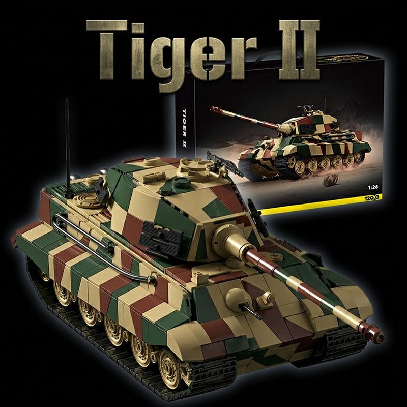 Военный Тяжелый Танк Королевский Тигр 2 Строительные Блоки MOC Армейская Бронетехника DIY Сборка Кирпичики Образовательная Игрушка Подарок для Взрослых 1780шт