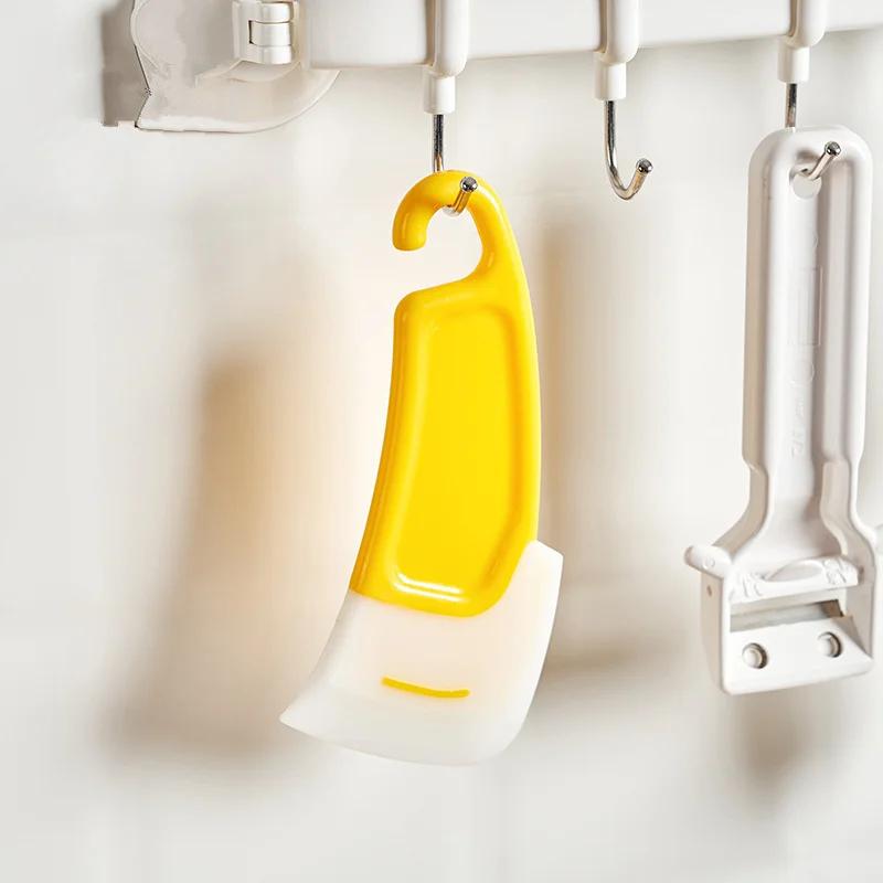 Чистящая силиконовая лопаточка, кухонный скребок, мягкое лезвие, скребок, щетка, грязная кастрюля, кастрюля, инструменты для чистки посуды, силиконовая кухонная утварь