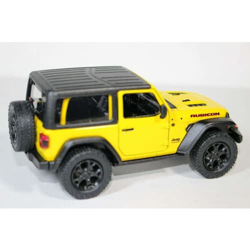 KiNSMART - Jeep Wrangler Rubicon Off-Road 4x4 5-Inch 1:34 Scale Diecast Model Replica Toy Car (Yellow Hardtop)