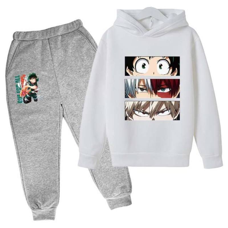 Kids Sportswear Kids My Hero Academia Clothing Sets Baby Boy Girls Fashion Anime Suits Cartoon Hoodie Sweater+pants