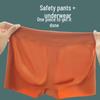 604 Seamless Ice Silk Mid-Waist Boxer Briefs with Antibacterial Cotton Crotch, Comfortable and Anti-Exposure, Plus Size.