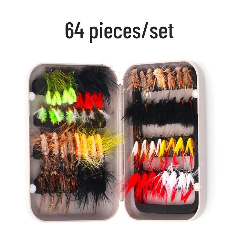 Набор из 76/88/147 приманок для нахлыстовой рыбалки с двухслойной водонепроницаемой коробкой