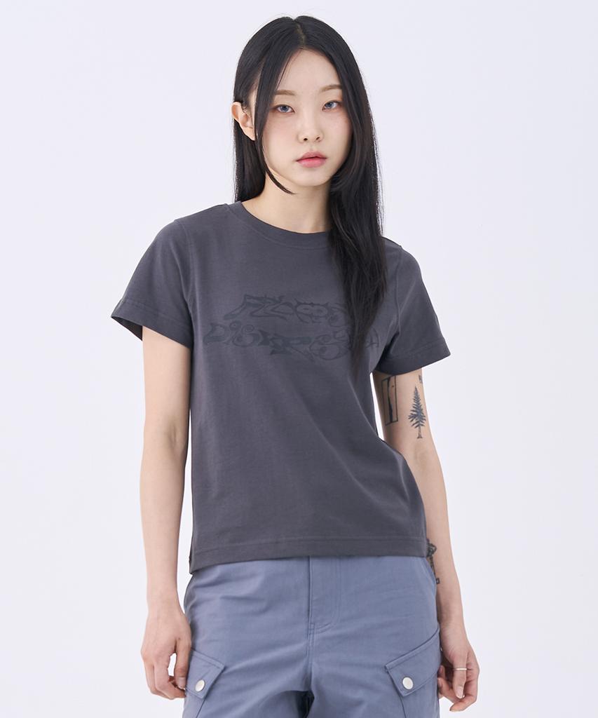 FDR Caizhu Letter Short Sleeve Sky Blue