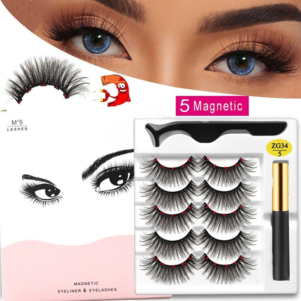 Инструменты Магнитные ресницы и набор подводки для глаз 3D Накладные ресницы Наращивание ресниц Пинцет