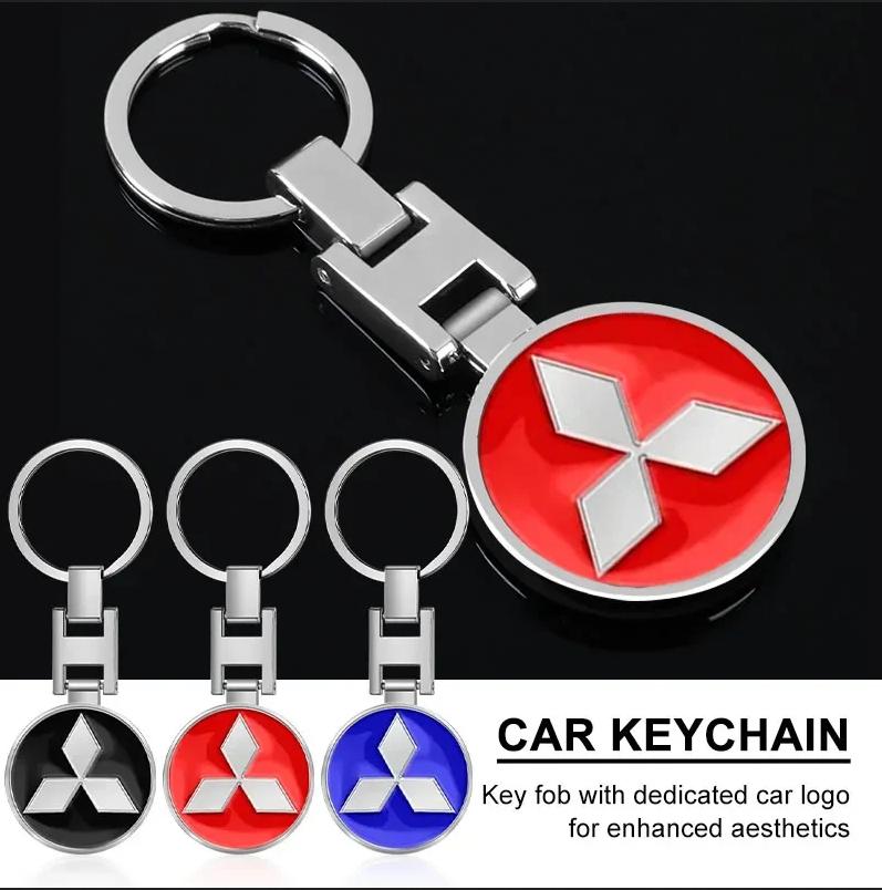 Car Metal Key Chain Hanging KeyChain Best Gift Key Ring Jewelry For Mitsubishi ASX Lancer Pajero Outlander L200 EVO Lancer EX