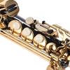 Латунь, прямой сопрано-саксофон, саксофон Bb B, плоский деревянный духовой инструмент, натуральный корпус, ключ с вырезом, узор