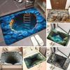 Коврик для пола 3D дизайн с оптической иллюзией Ковер для пола с противоскользящими точками Художественный дизайн пещеры Декоративный акцентный ковер Домашний декор