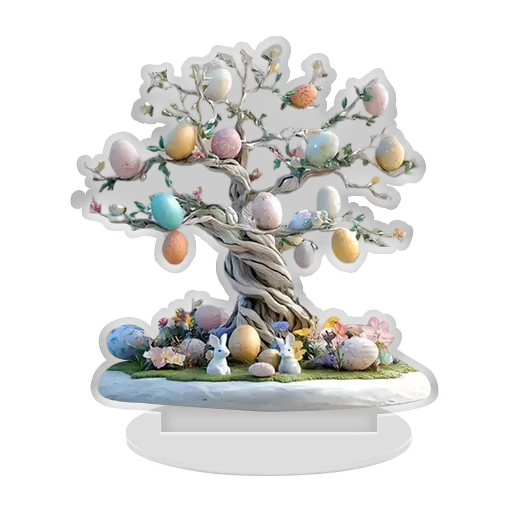 Easter Table Decorations, Multi-tiered Bunny Tray Decorations, Easter Bunny Signs, Easter Happy Center Ornaments, Colorful Acrylic Bunnies.