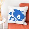 SSonic Blue HHedgehog Pillow Case Plush Fabric Soft DoubleSided Printed Sofa Warm Winter Home Gift Cushion Cover
