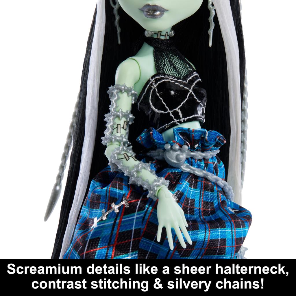 Monster High Frankie Stein Originally Doll with Deconstructed Gown and Accessories Doll, Sculpted, Style-Stitched Collector's Sewing-Inspired