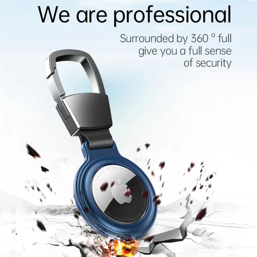 Металлический чехол для AirTag Protecto с брелоком Металлический Магнитный Ударопрочный Защита от царапин Защита от падений Накладка-чехол