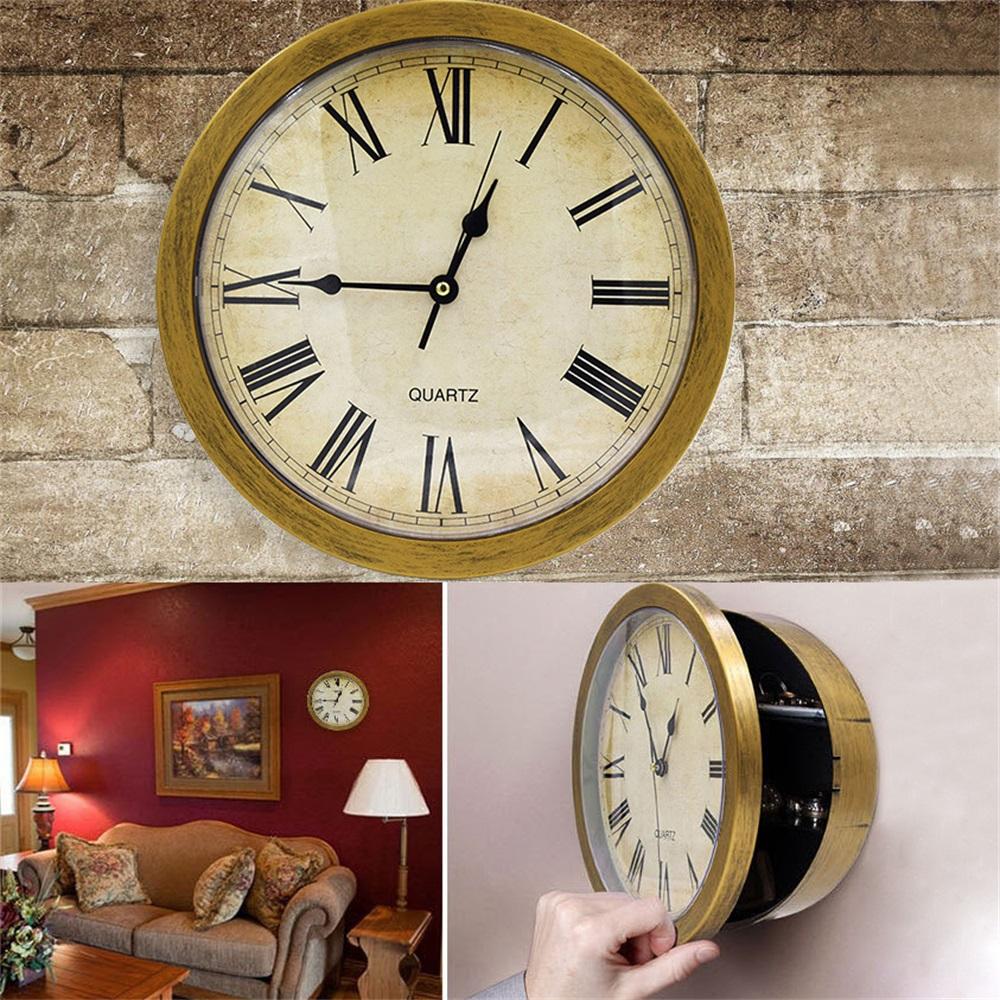 Wall Clock Hidden Stash Box Money Stash Jewelry Valuables Cash Storage Wall Clock Compartment Stash
