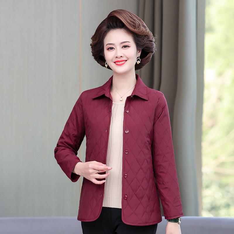 Легкая рубашка с хлопковой подкладкой для матери, весенне-осенняя одежда с хлопковой подкладкой, свободная куртка с хлопковой подкладкой