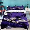 Ravens Team Spirit 3pcs Bedding Set,Including 1pc Duvet Cover And 2pcs Pillowcases Perfect Gift for Christmas,Ideal for Bedroom, Dormitory