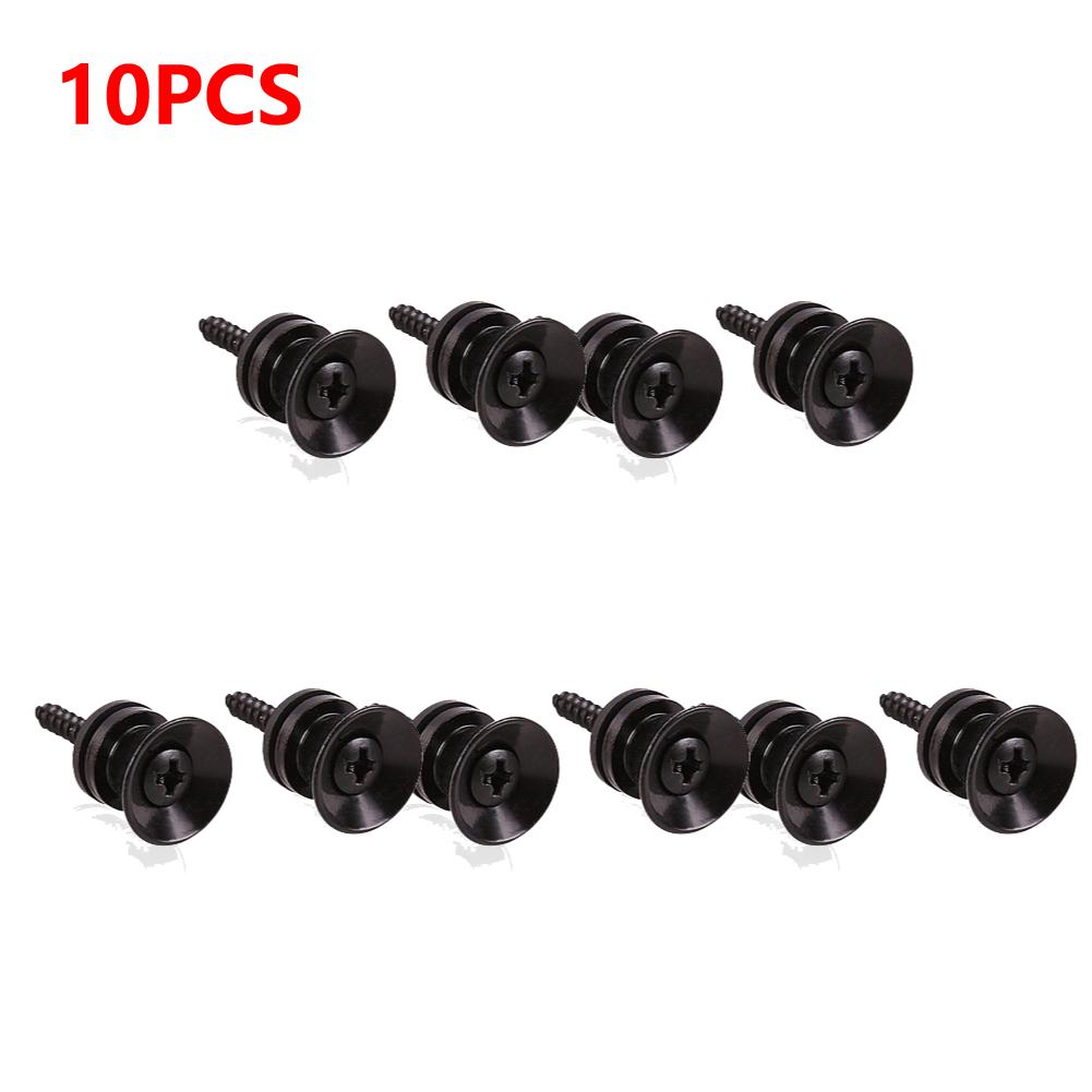 10 шт. гитарных колков для акустической электрической бас-гитары укулеле, пряжка, кнопка, фиксатор, металлические концы, фиксаторы, аксессуары