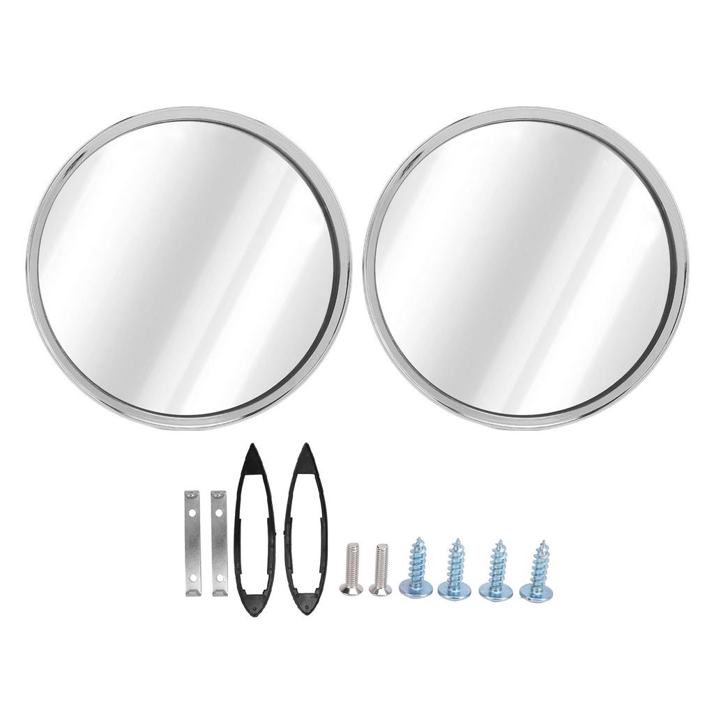 1 Pair Chrome Door Mirrors 3685955 Manual Folding Circular Outside Exterior Rearview Mirrors Fit for Impala Nova