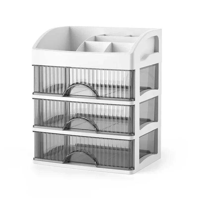 Drawer Jewelry Makeup Storage Box Large Capacity Transparent Makeup Storage Box Multi-layer Multi-functional Desktop Organizer