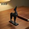 Современный Декор для Питомцев, 3D-печатная Статуэтка Грейхаунда, Минималистичная Собачья Скульптура Матового Черного Цвета, Реалистичная Фигурка Легкой Роскоши для Дома, Статуэтки для Декора Офиса, Подарки