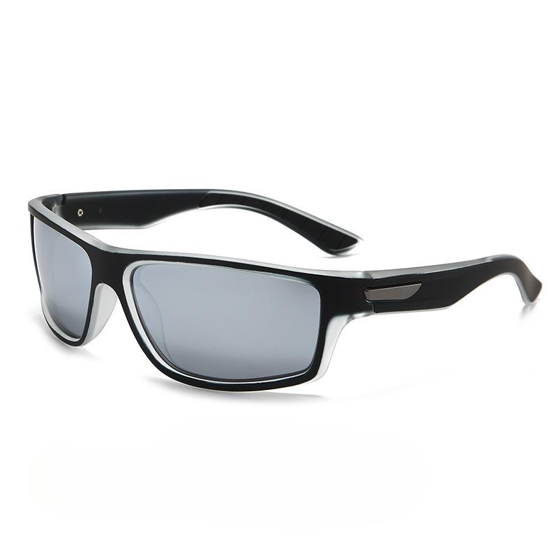Новые модные спортивные поляризованные солнцезащитные очки для мужчин и женщин, красочные солнцезащитные очки из настоящей пленки, солнцезащитные очки ночного видения для верховой езды на открытом воздухе.