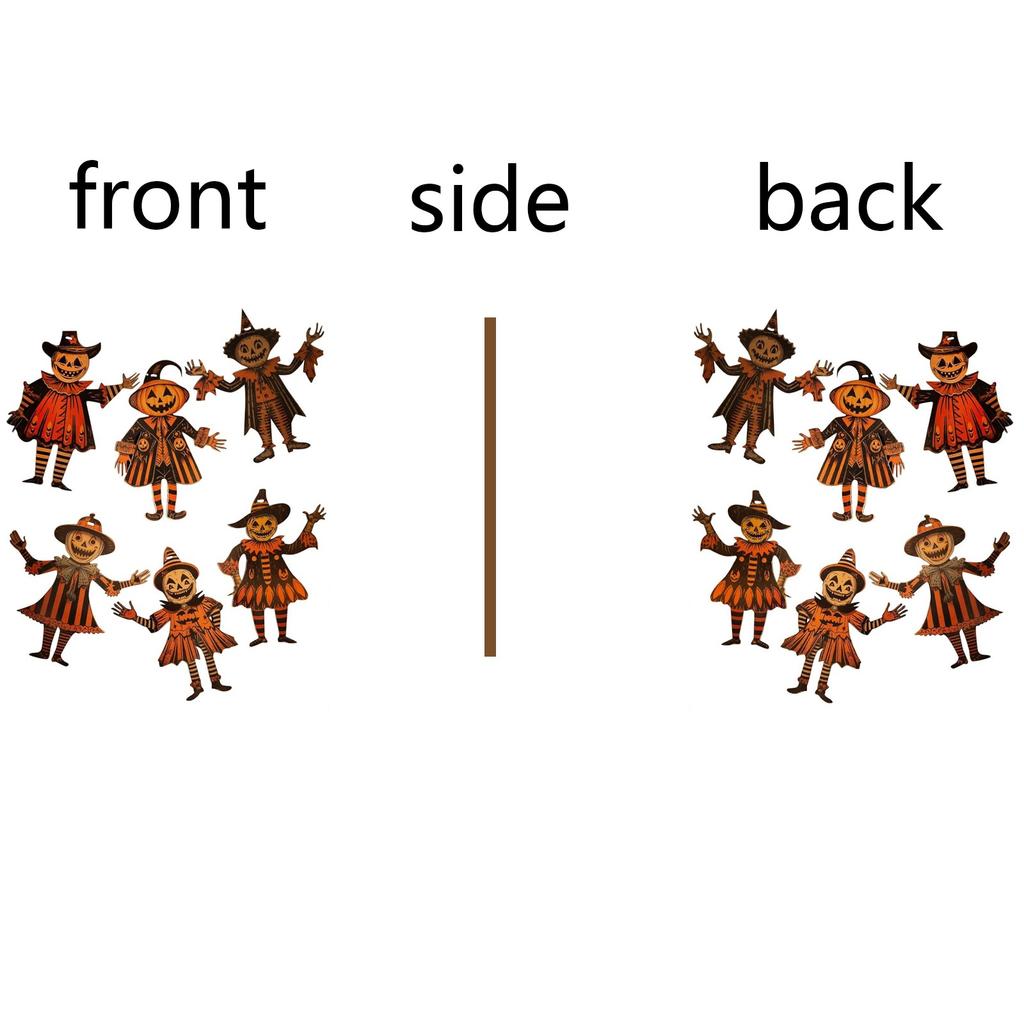 Halloween Wooden Vintage Colorful Flag Hanging Home Decoration