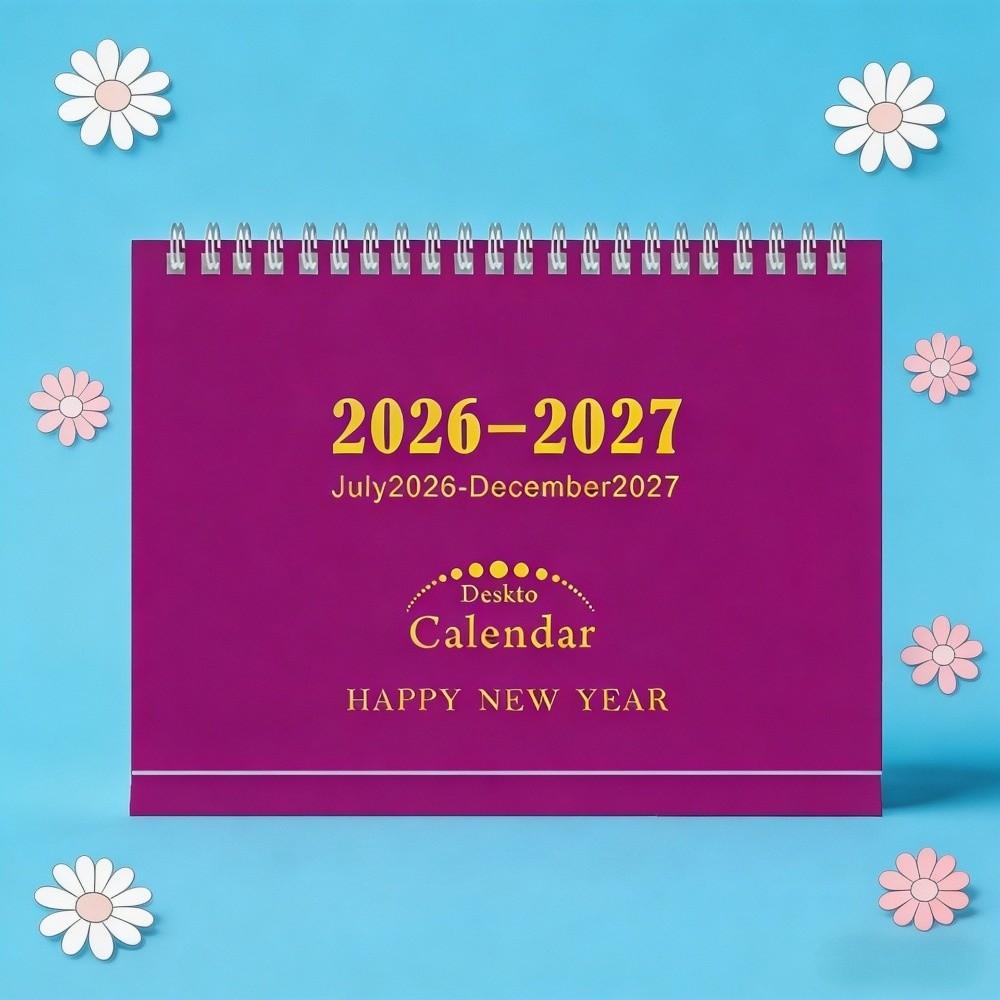 Standing Flip Design 2026-2027 Desk Calendar Ample Writing Space Tabletop Calendar School Desk