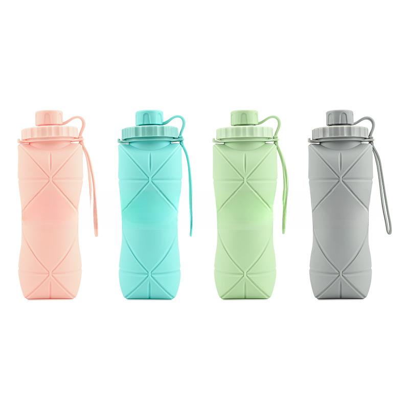 Легкая спортивная бутылка пищевого качества Складная силиконовая чашка для воды Легко носить Дорожная бутылка для воды Просторная телескопическая чашка для воды