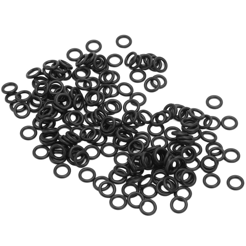 200 шт. черное резиновое уплотнительное кольцо, устойчивое к истиранию гибкое универсальное уплотнительное кольцо для рыбалки