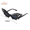 Очки для Хэллоуина, солнцезащитные очки в стиле ретро, ​​очки унисекс в форме летучей мыши, однотонные очки, очки для танцев на Хэллоуин, очки забавных оттенков