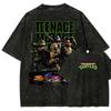 Teenage Mutant Ninja Turtles Washed T-shirt 2026 New Model personality Clothes shirt Year round clothing Retro Fashion Vintage Loose gift high quality