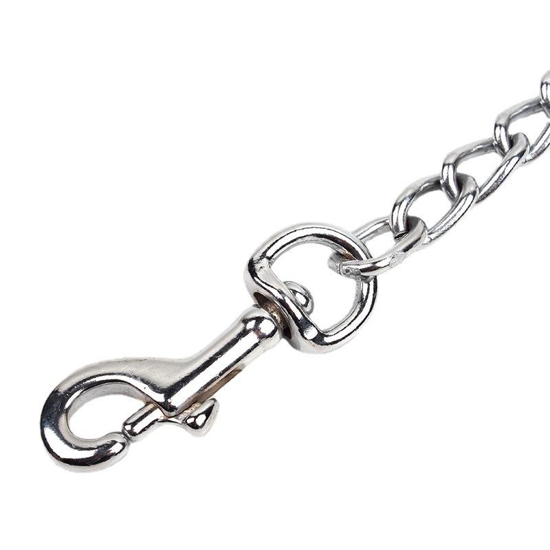 Собачий поводок из нержавеющей стали, короткие поводки для собак, поводки, устойчивые к жеванию, для крупных собак, прогулочная тяговая веревка, нейлоновая цепь для собак, товары для домашних животных