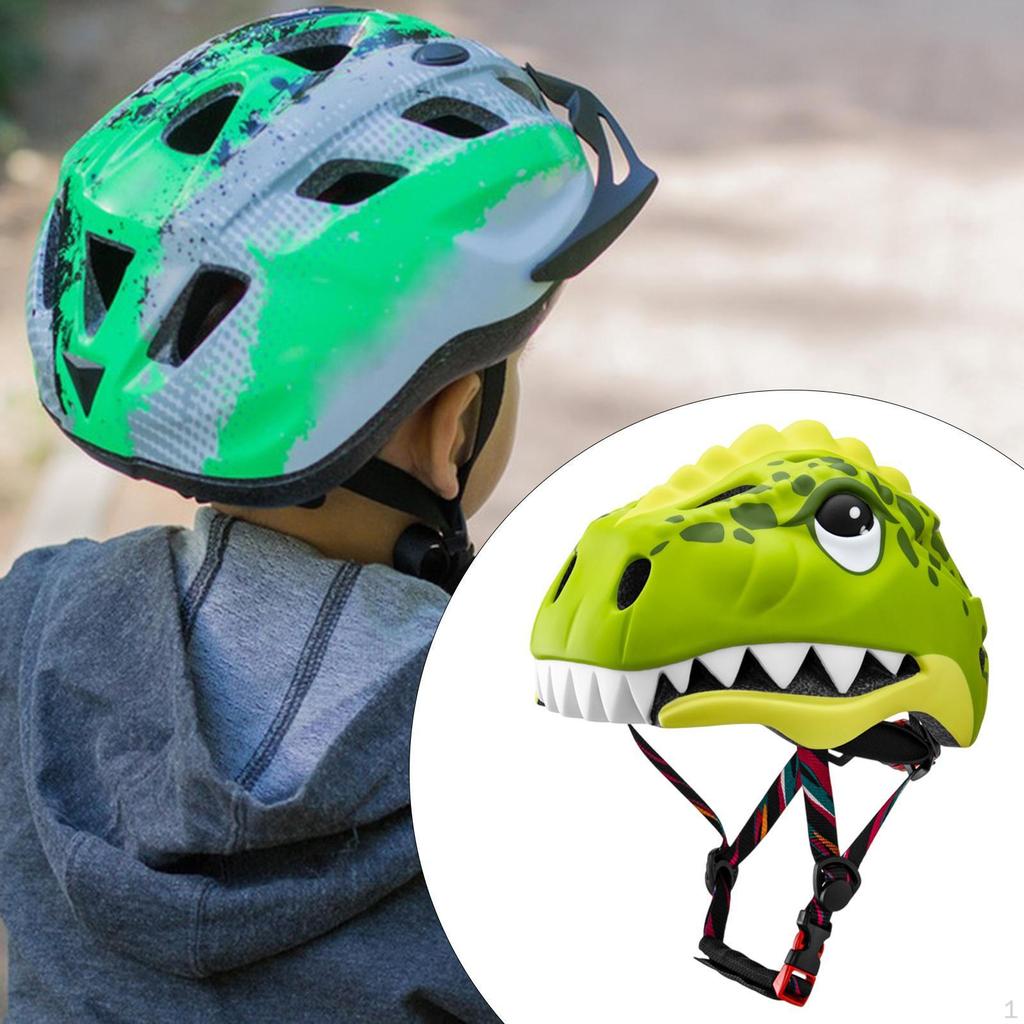 Велосипедный шлем для детей в форме динозавра, легкий защитный комплект для велоспорта