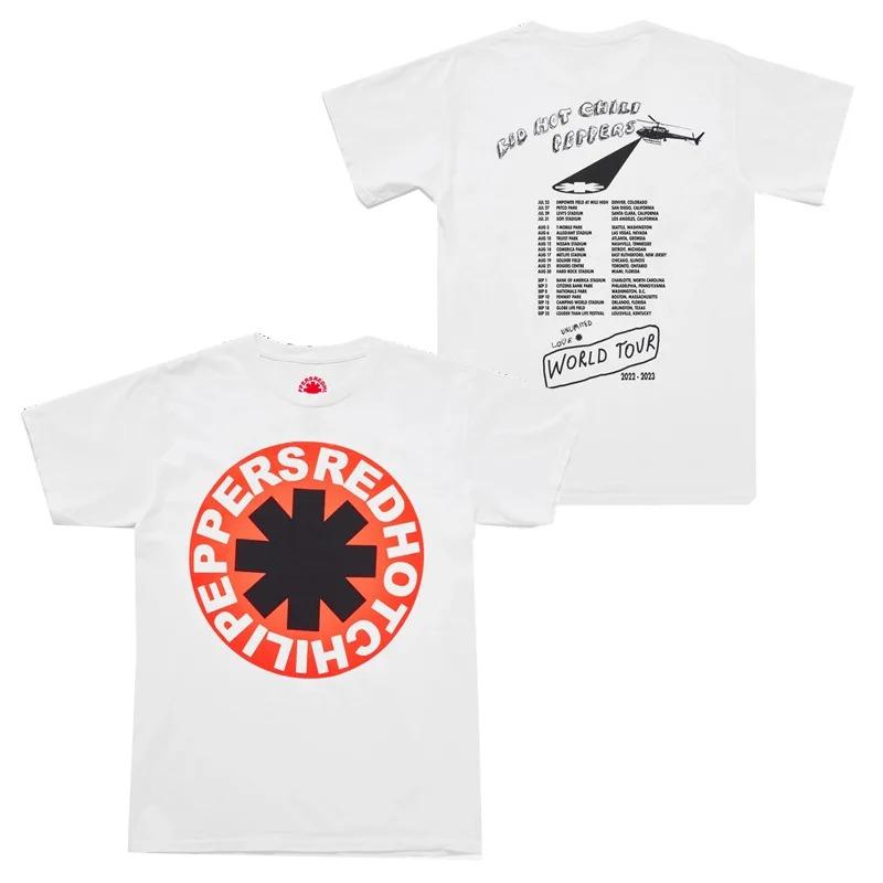 Черно-белая футболка Red Hot Chili Peppers Мужская Мультяшная Крутая Смешная Мужчины Женщины Харадзюку Короткий Рукав Свободные Дышащие Топы футболки