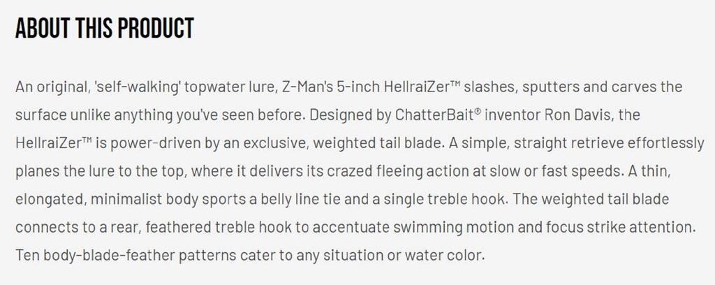 Zman Hell Raizer Tail Blade 4 Inch Sinking Lure Chrome (5493)