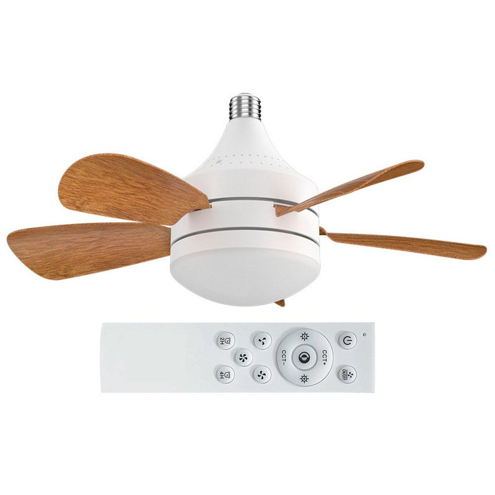 Потолочный вентилятор с подсветкой и пультом, патрон, таймер, беспроводной вентилятор, 3 скорости ветра, 5 лопастей для гостиной, спальни