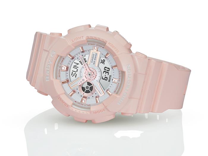 Casio Мужские Аналоговые Кварцевые Часы BA-110RG-4A из Смолы, Водонепроницаемые до 100 м, Ударопрочные