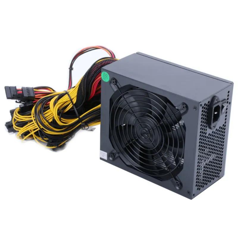 1Set 160V-240V Power Supply 2000W For 6 GPU Rig ereum Coin Mining 95 Gold