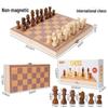Portable Magnetic Wooden Chess Set for Beginners and Kids - Folding Design