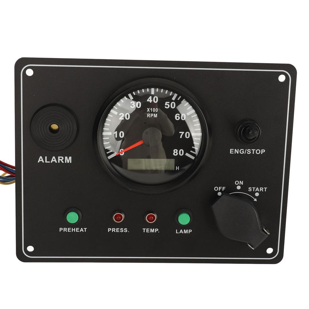 210 X 160 мм Панель тахометра для лодки Высокоточный Многофункциональный 0–8000 об/мин Морской тахометр Приборная панель с сигнализацией