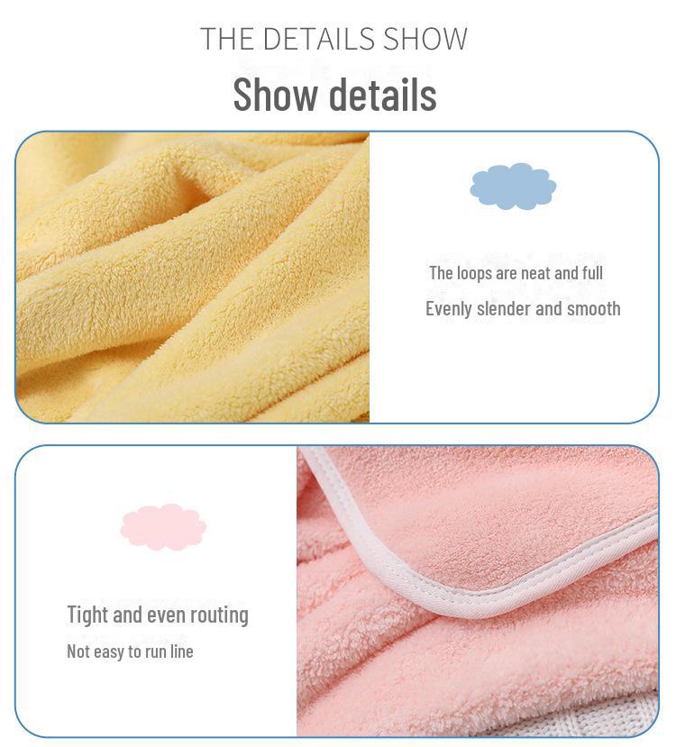 Детское быстросохнущее, впитывающее воду, толстое коралловое флисовое одеяло и банное полотенце с вышивкой - большое, не линяет.