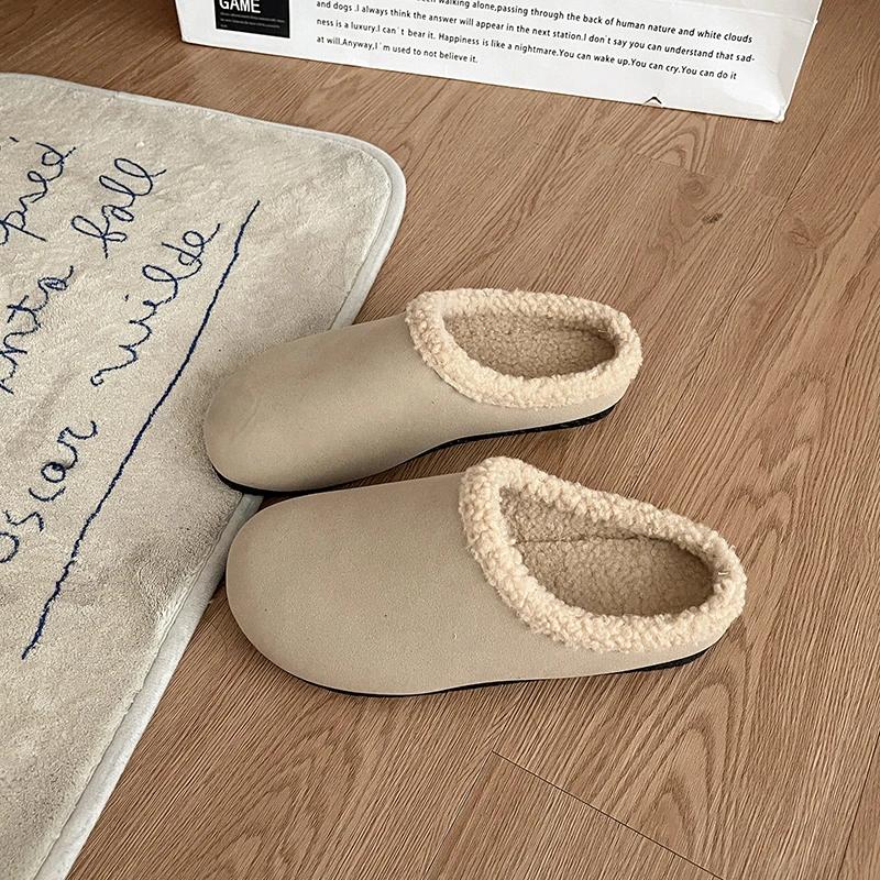 Мода зимние леопардовые женские домашние меховые мюли тапочки повседневные закрытые туфли на плоской подошве шлепанцы женские удобные теплые хлопковые туфли