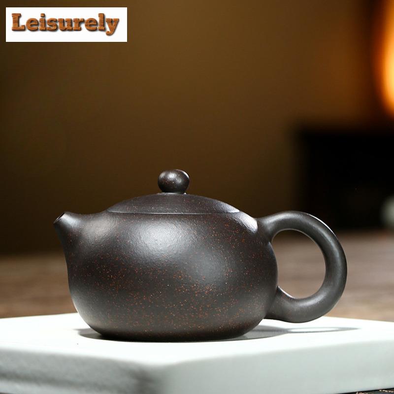 280 мл традиционный исинский фиолетовый глиняный чайник ручной работы Xishi чайник из необработанной руды черного золота глиняный китайский чайный сервиз Zisha чайная утварь подарок