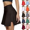Женская повседневная однотонная короткая полуюбка с высокой талией, спортивная юбка, плиссированная юбка