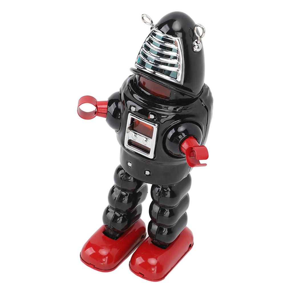 Walking Robot Walking Figure Metal Fencing Holiday Clockwork Toy, Toy, Robot, Collectible, Birthday, Gift, (Black)