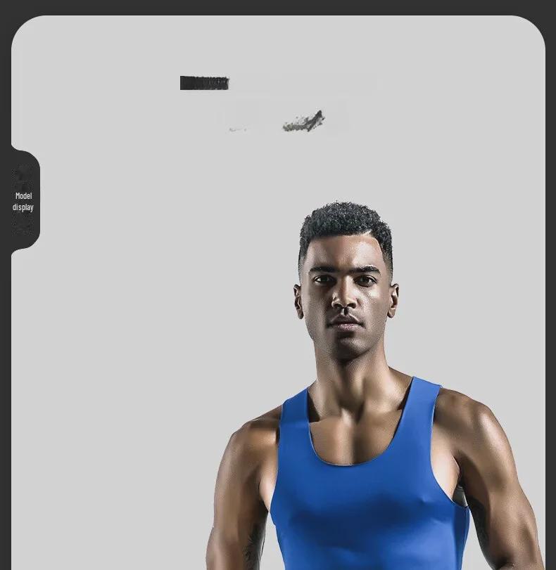 Catman Men's Summer Quick-Dry Seamless Sports Vest: Ice Silk, Tight Fit, Wide Shoulders.