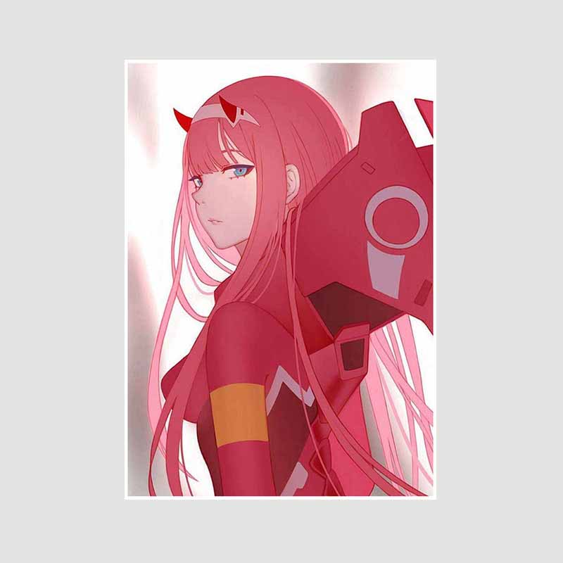 Белая книга Аниме Плакаты Художественная живопись Классика Аниме Darling in The Franxx Плакат Домашний декор Фреска Гостиная Украшения Принты Картины Подарки