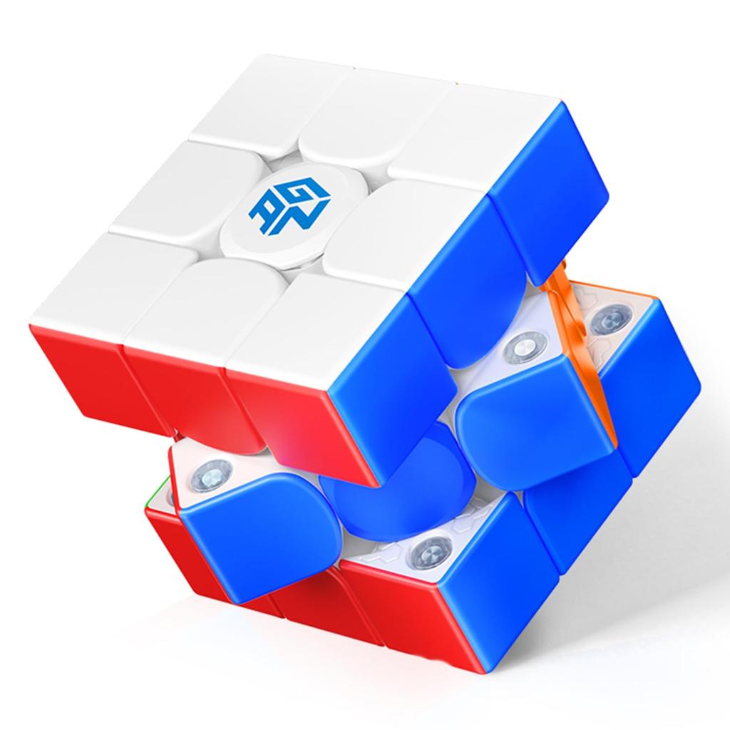 GAN356 M 3x3 Магнитный 48 GES Регулировка натяжения Игрушка для и Взрослых 356M Улучшенный E, Кубик для Быстрого Решения, Без Наклеек, Магниты, Pro+ 12-Уровневая Головоломка,