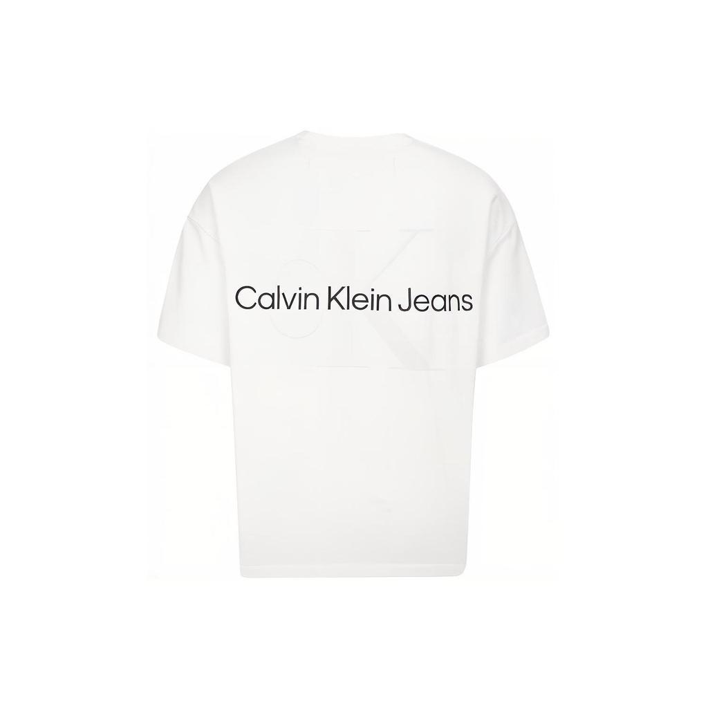 Calvin Klein SS23 Футболка с круглым вырезом и логотипом Alphabet, топы унисекс, белая J400280-YAF
