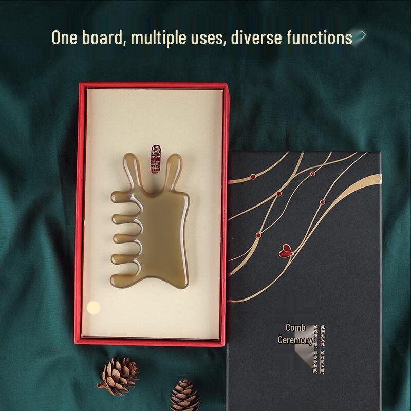 HOMEMAKER Natural Ox Horn Massage Comb