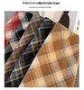 2024 High-Waist Plaid Woolen A-Line Skirt: Autumn/Winter College Style