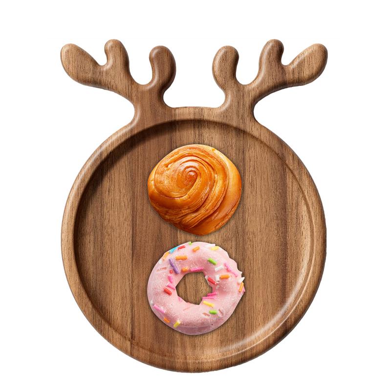 Рождественский поднос Рождественская елка Рождественская шапка Блюдо с закусками в виде лося Блюда для суши Салат Сашими Деревянная фигурная конфетница Закуска Десерт